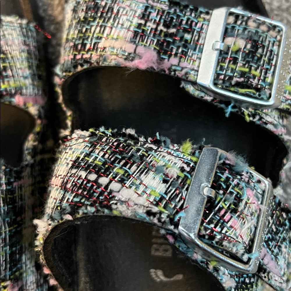 Birkenstock Black and Multicolor Tweed Sandals - Picture 4 of 4